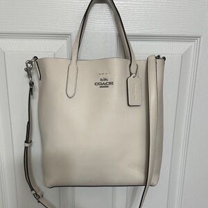 Coach Thea Ivory/Cream Leather Tote Bag